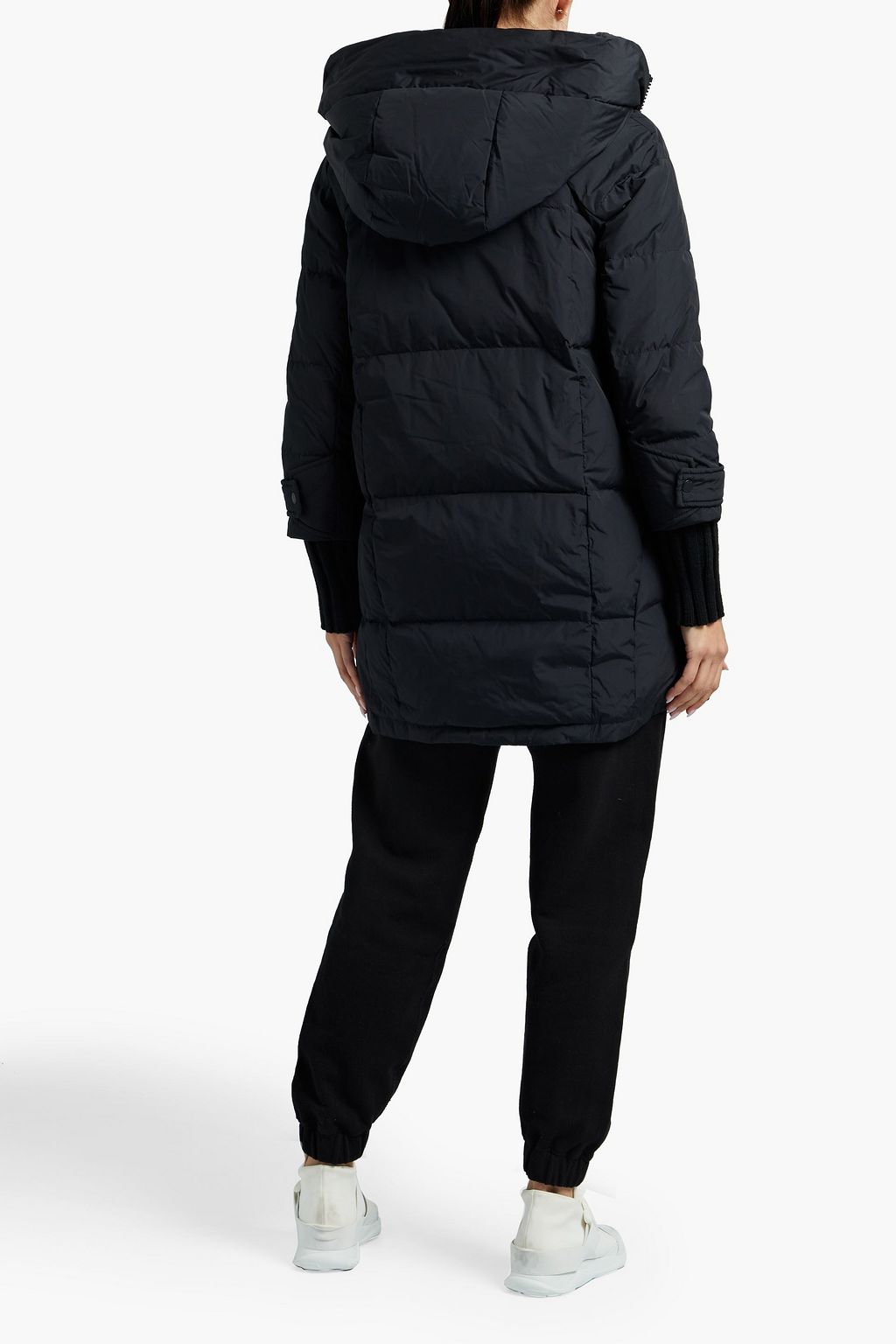 DKNY Quilted shell hooded down parka
