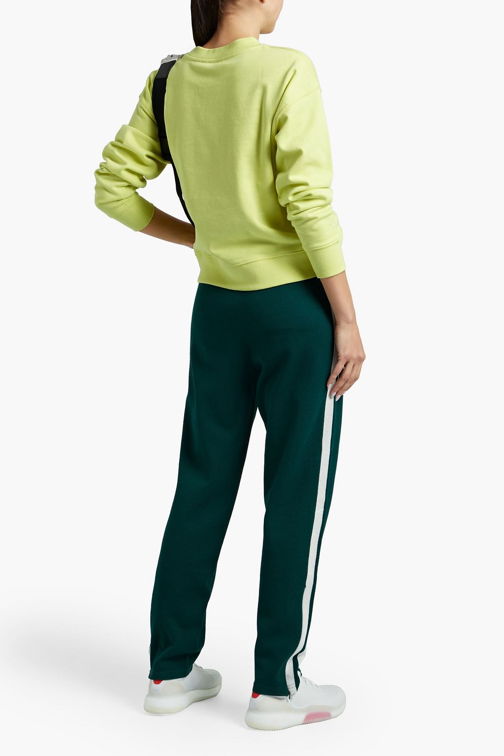 DKNY Embroidered cotton-fleece sweatshirt