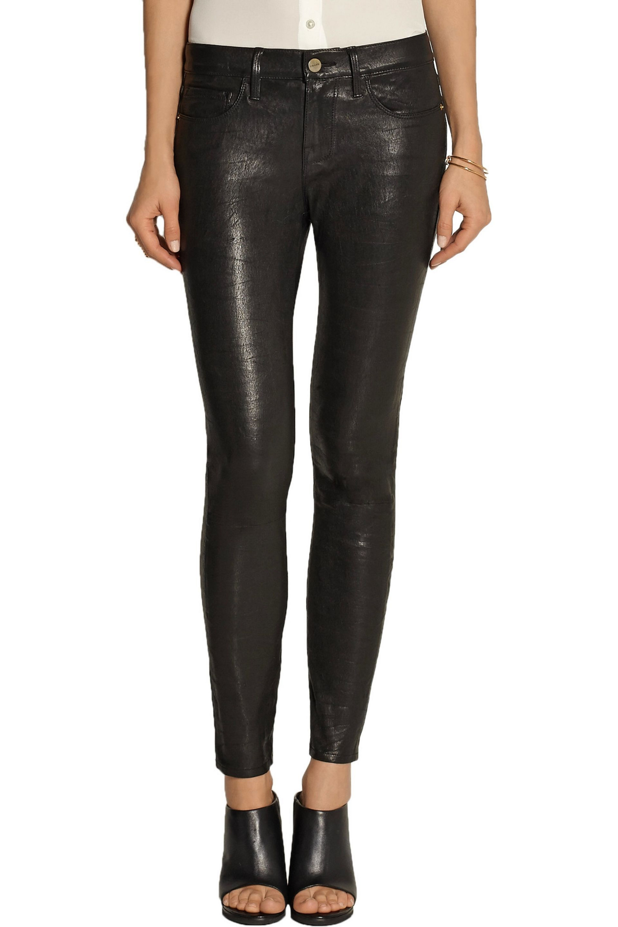 FRAME Le Skinny stretch-leather pants
