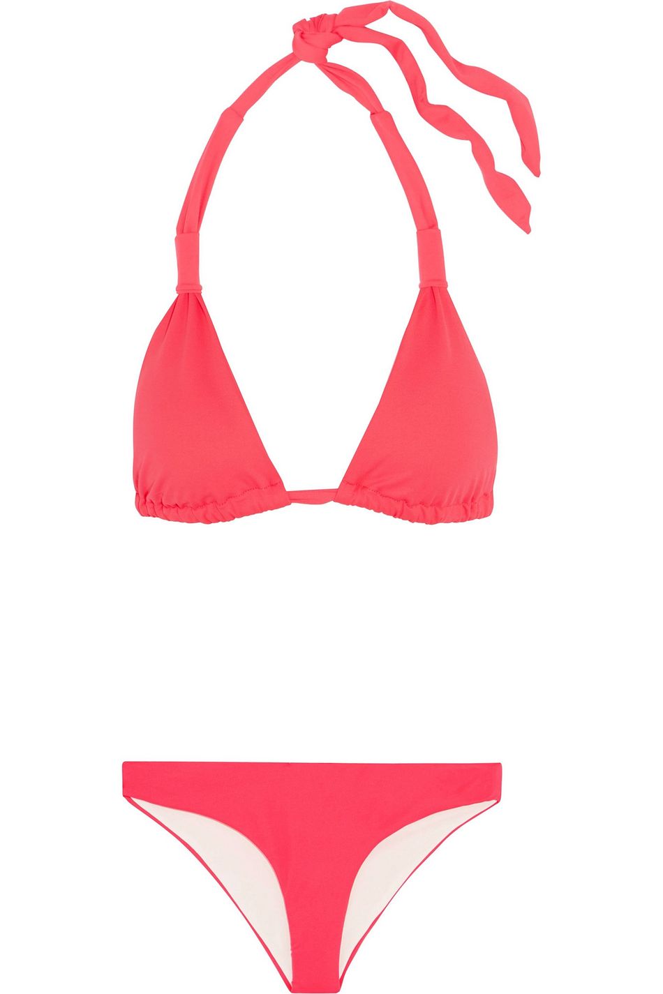red halter neck bikini