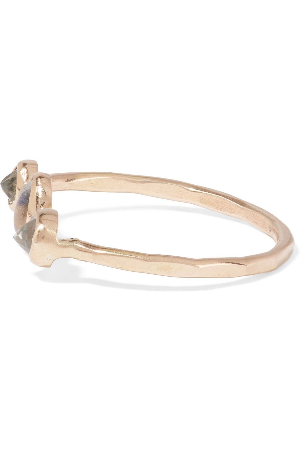 MELISSA JOY MANNING 14-karat gold, topaz and moonstone ring
