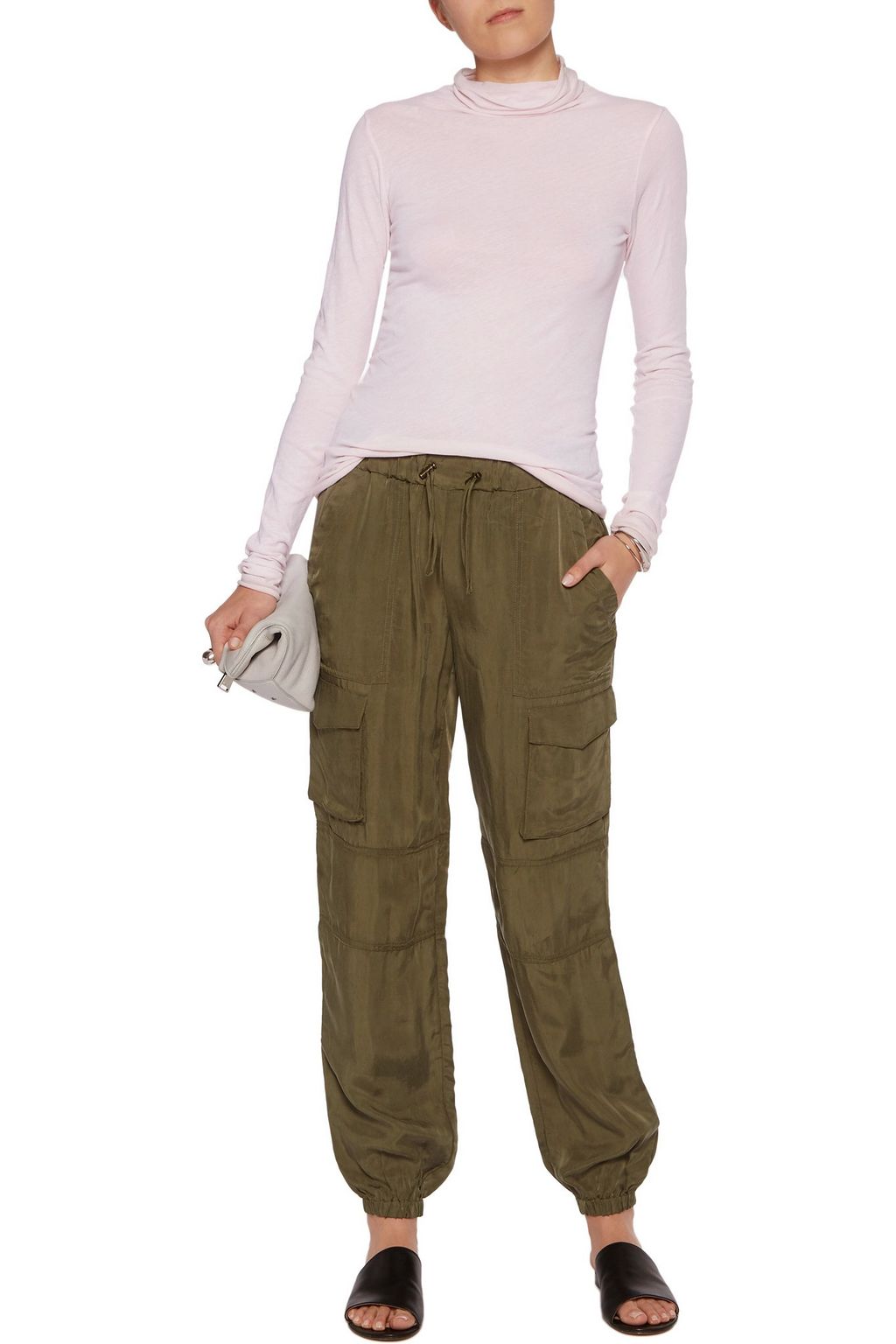 ENZA COSTA Pima cotton-jersey turtleneck top