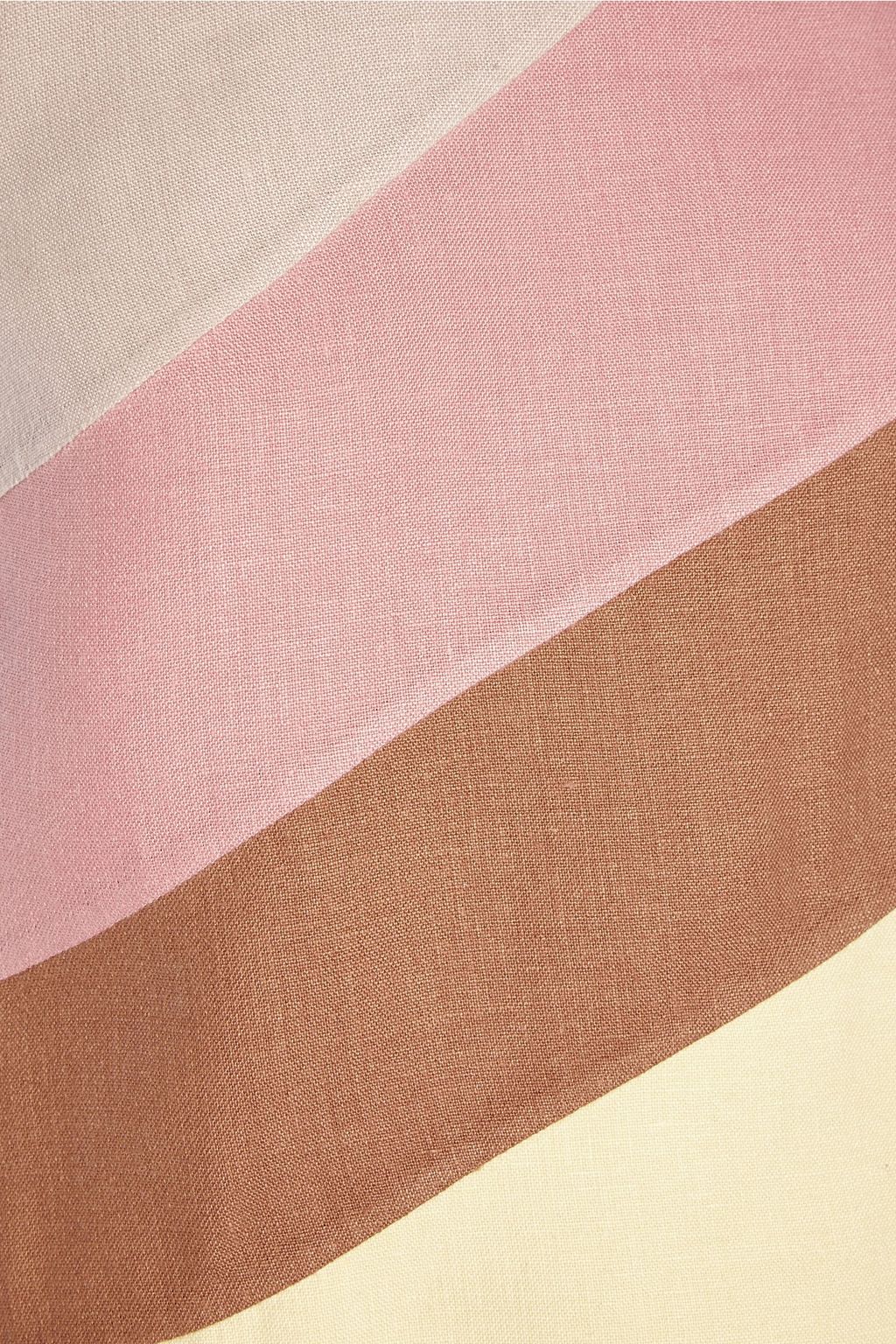 VALENTINO GARAVANI Minikleid aus Leinen in Colour-Block-Optik