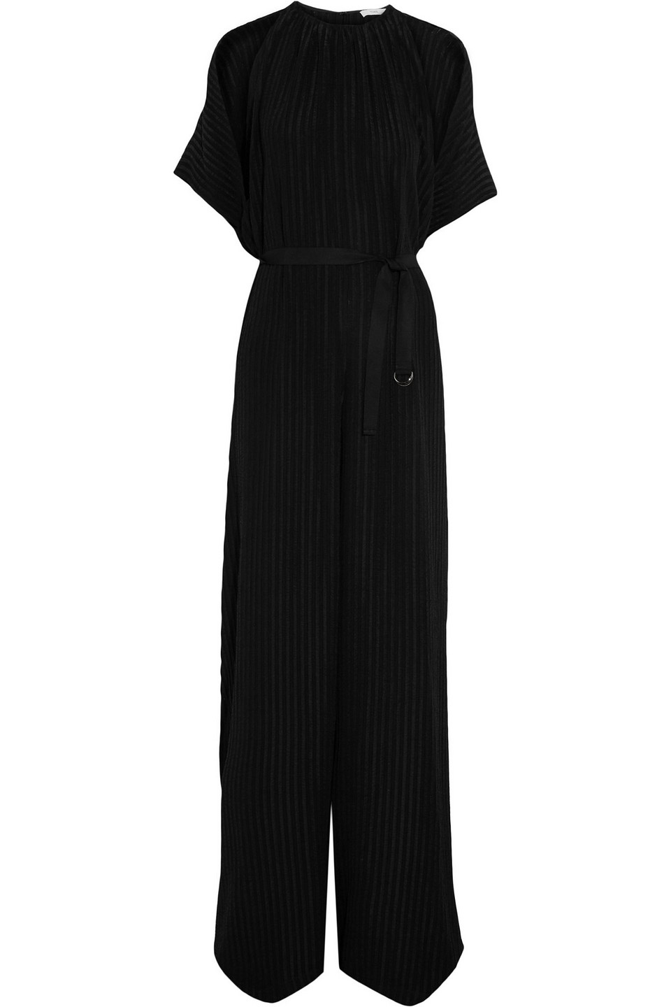 tome - matelassé wide-leg jumpsuit - black - s