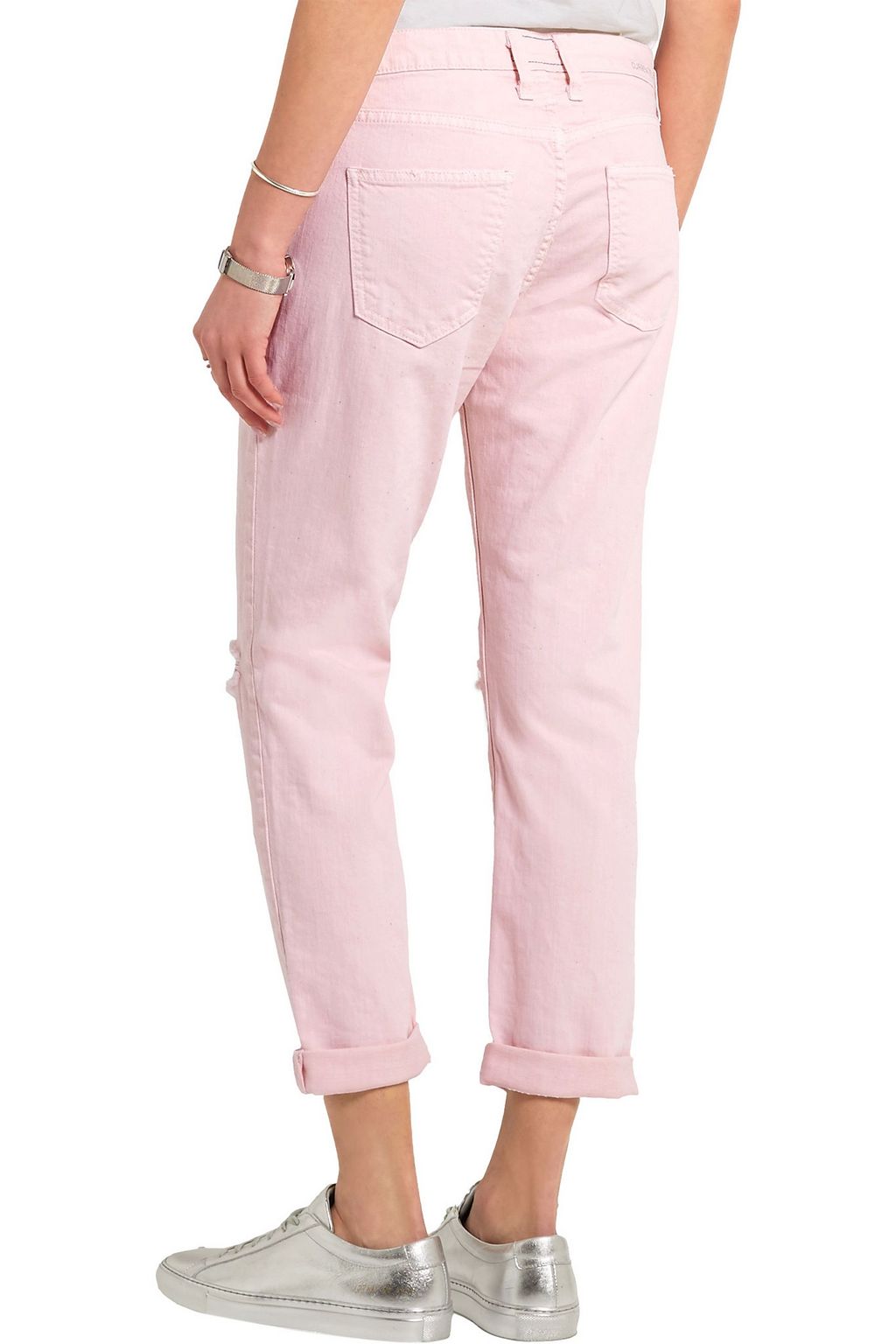 CURRENT/ELLIOTT The Fling distressed mid-rise boyfriend jeans