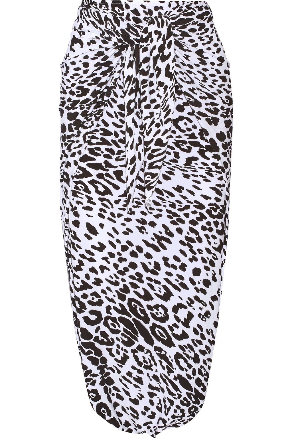 leopard print jersey skirt