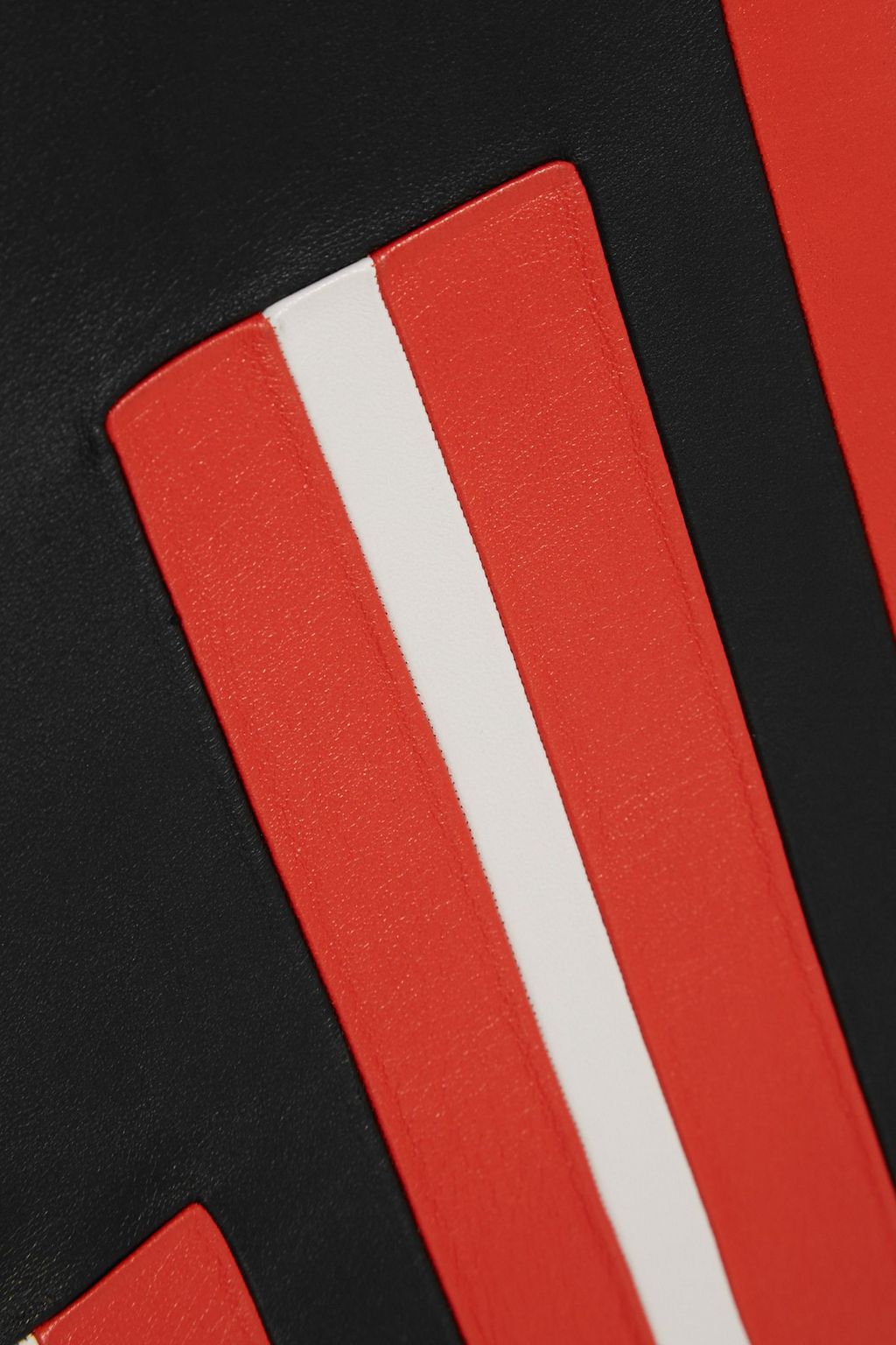 FENDI Striped leather mini dress