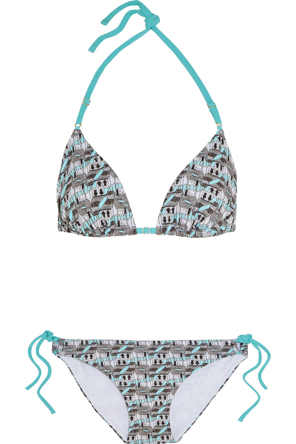 Alberobello printed triangle bikini