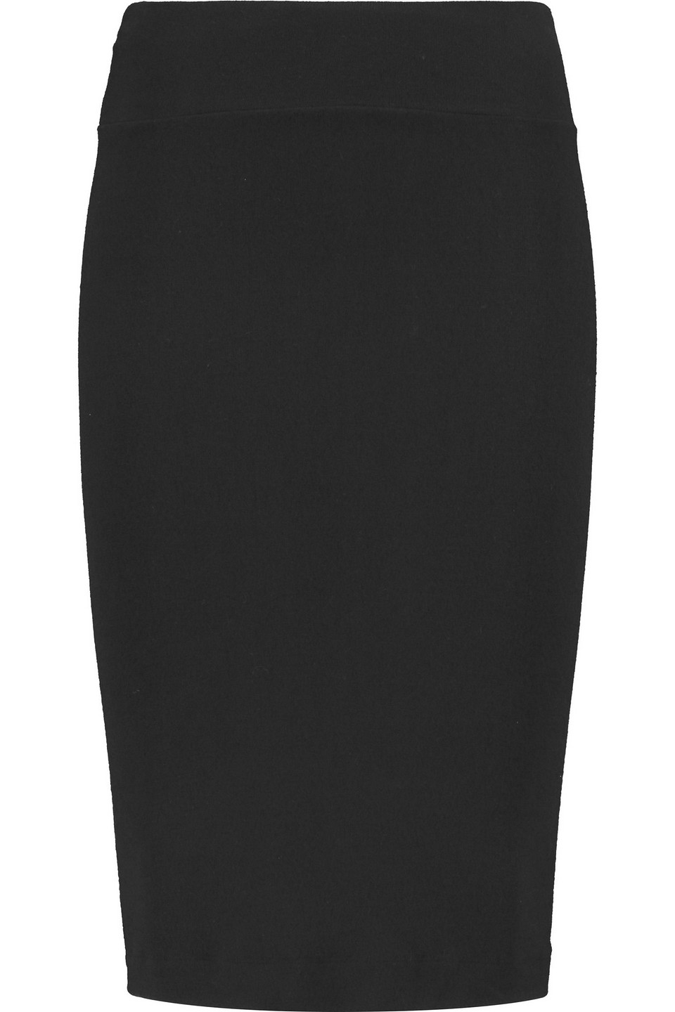 enza costa - jersey pencil skirt - black - 0