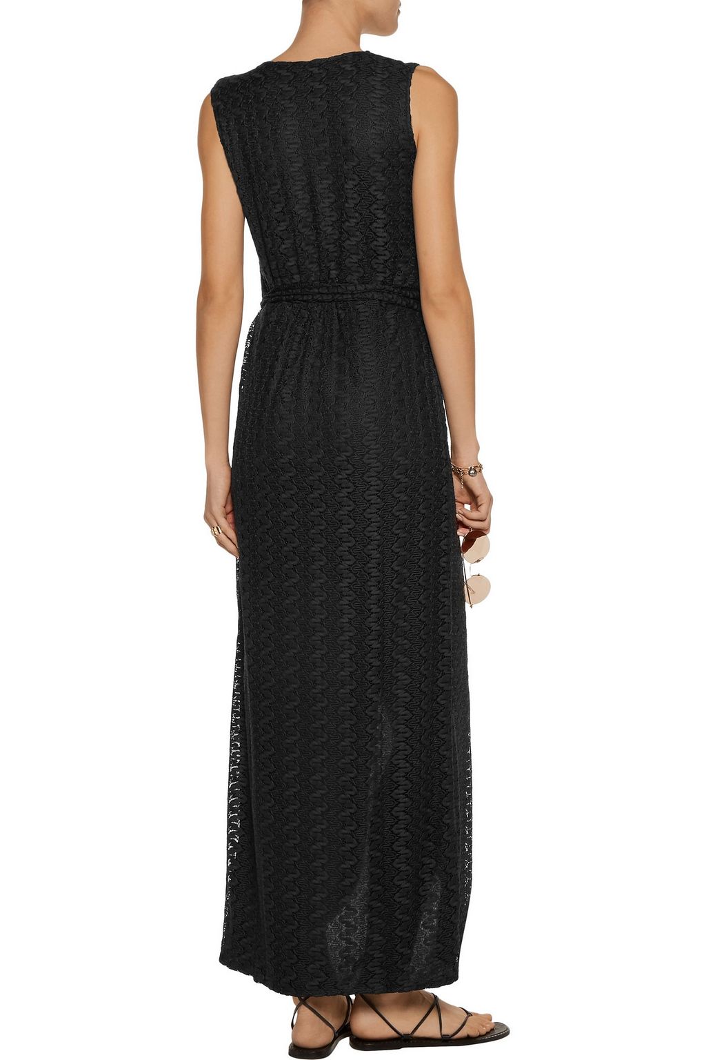 MELISSA ODABASH Dee wrap-effect crocheted lace maxi dress