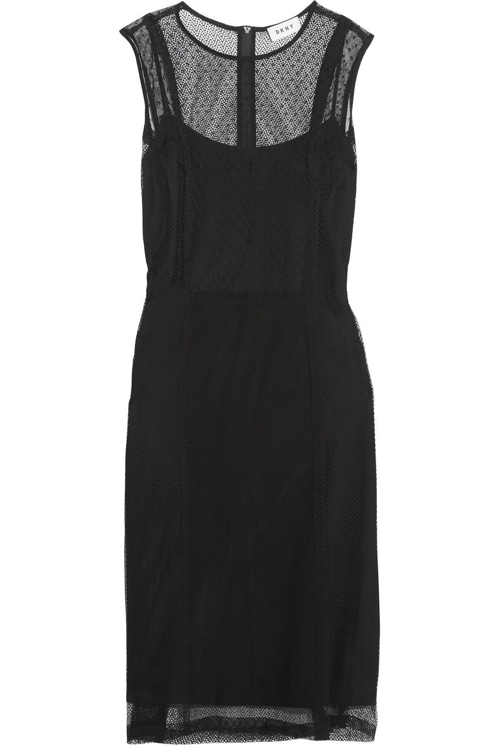dkny black lace dress