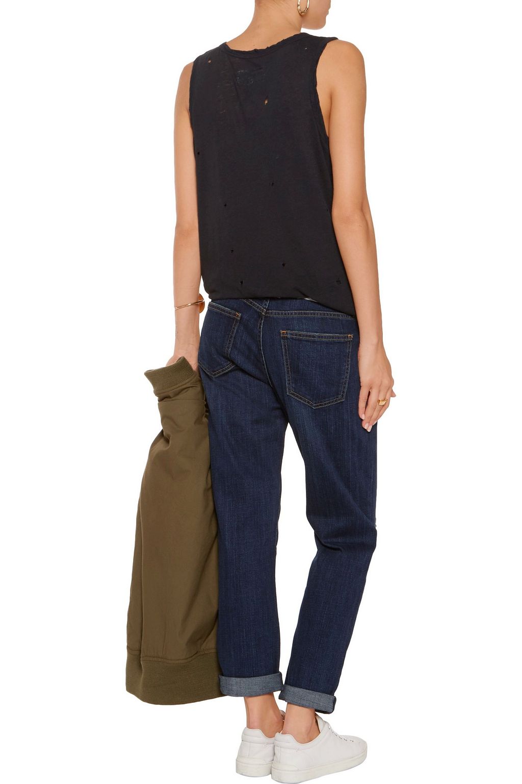 CURRENT/ELLIOTT The Fling distressed boyfriend jeans