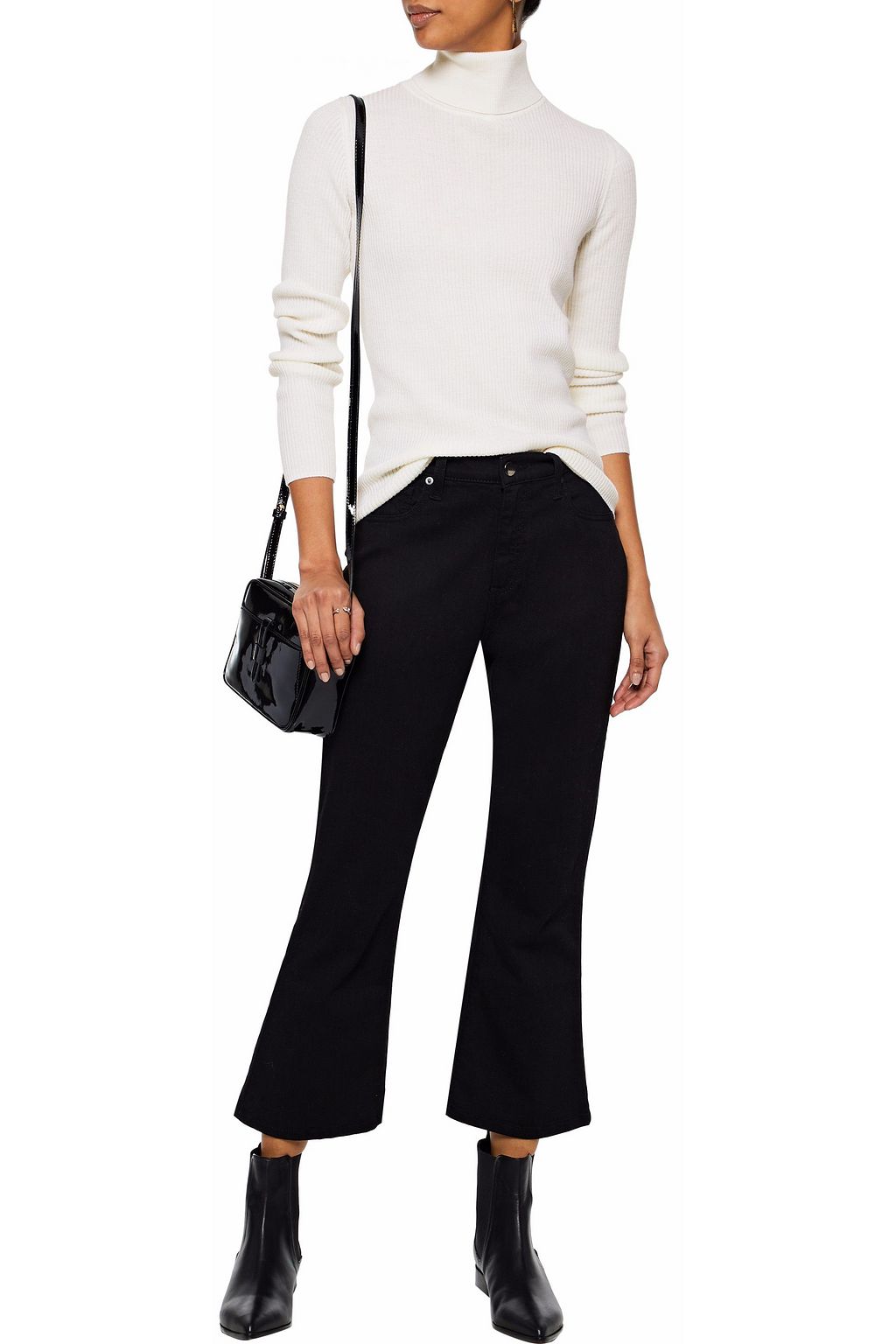 IRIS & INK Ribbed wool turtleneck sweater