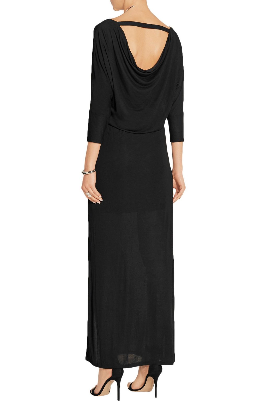 SPLENDID Cutout stretch-jersey maxi dress