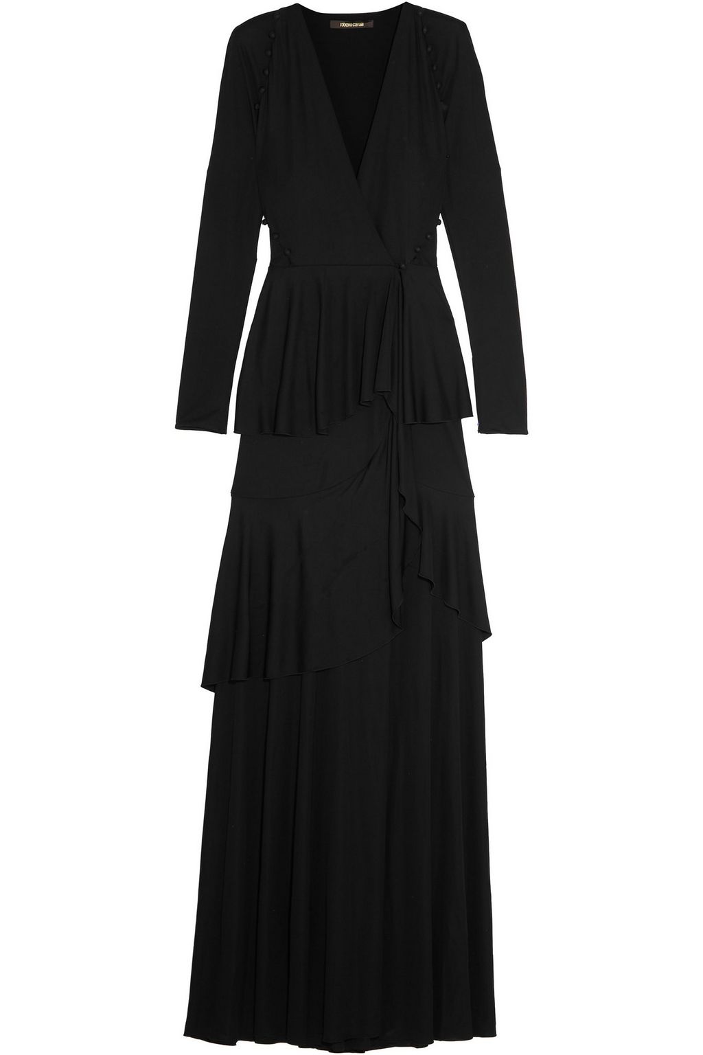 black jersey wrap dress