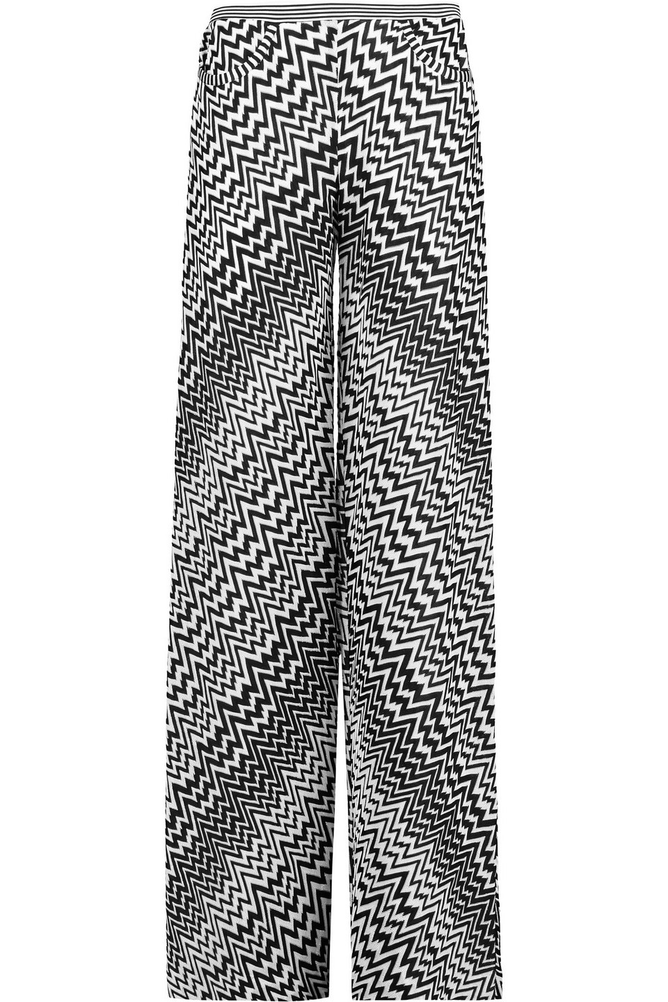 missoni - crochet-knit wide-leg pants - black - it 42