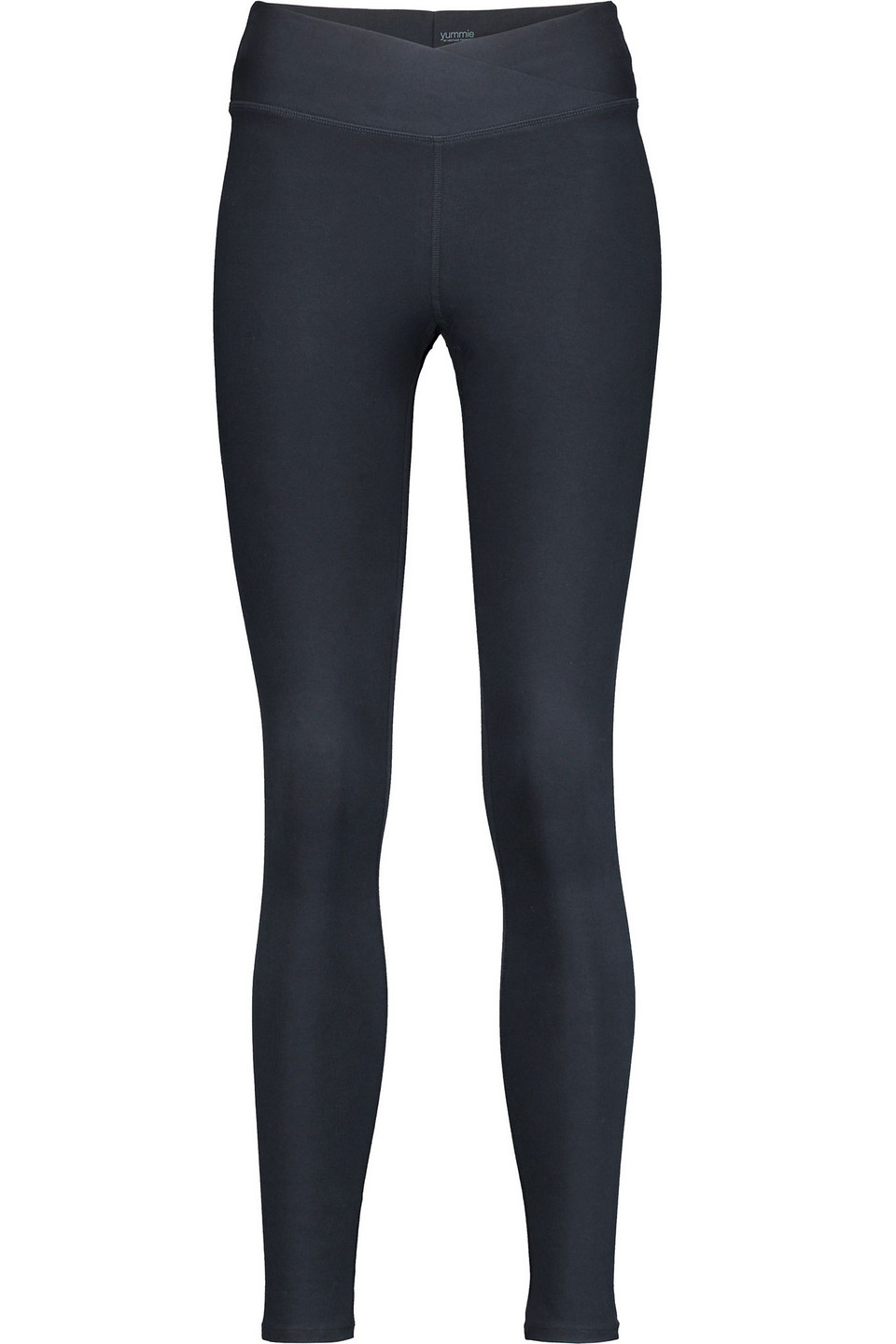 yummie by heather thomson - hannah stretch-cotton jersey leggings - blue - s