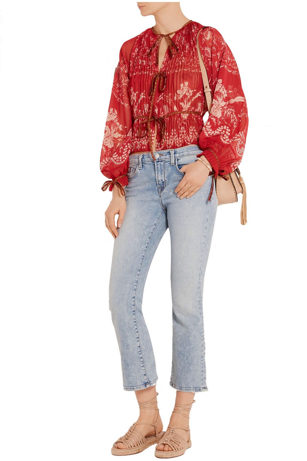 J BRAND Selena cropped mid-rise bootcut jeans