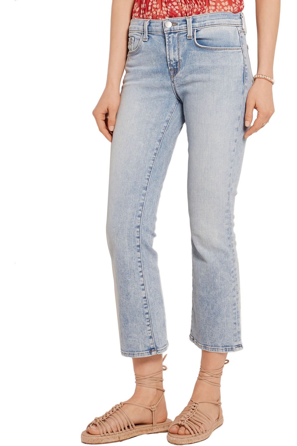 J BRAND Selena cropped mid-rise bootcut jeans