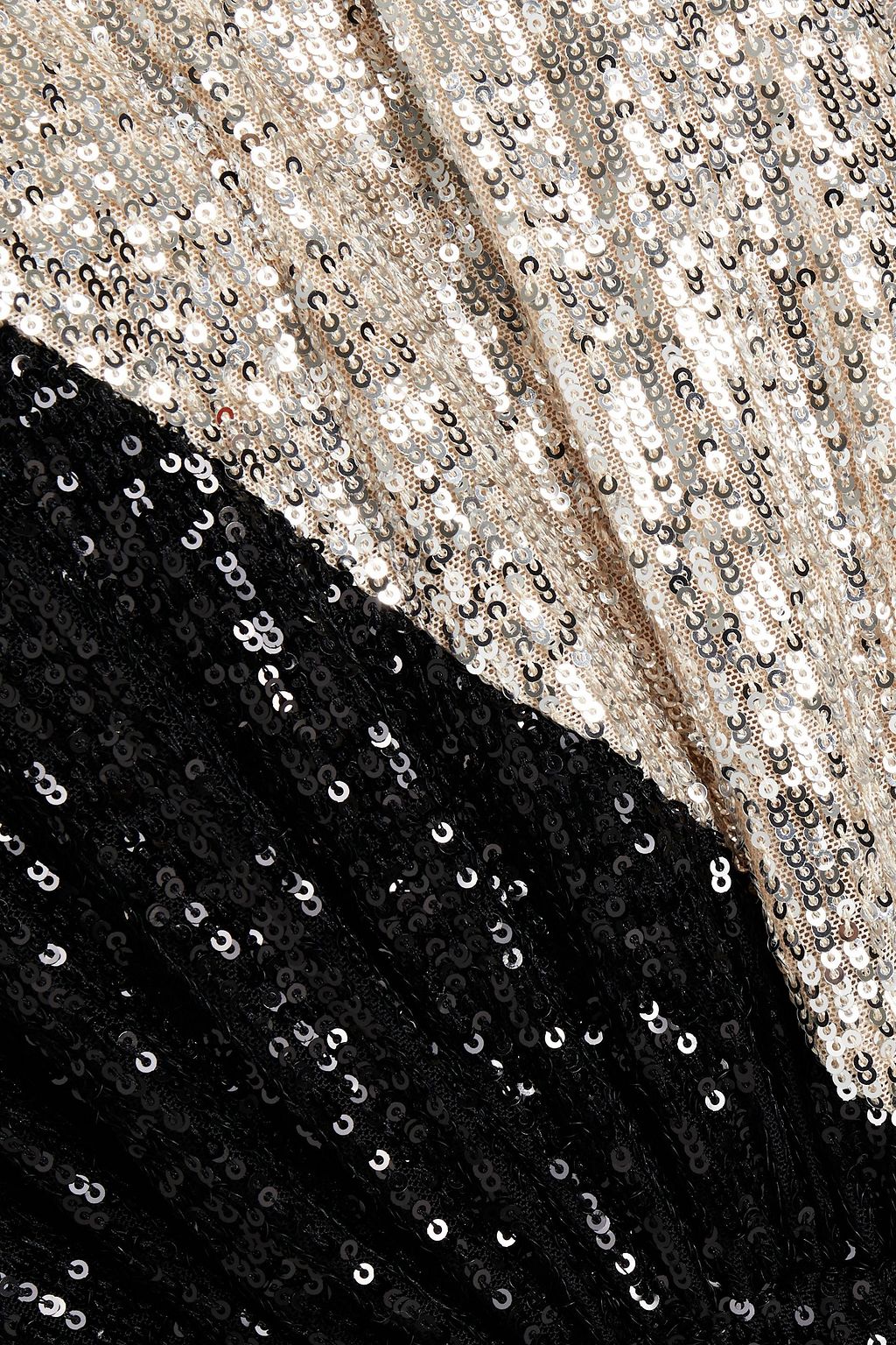ROTATE BIRGER CHRISTENSEN Billie gathered two-tone sequined mesh mini dress