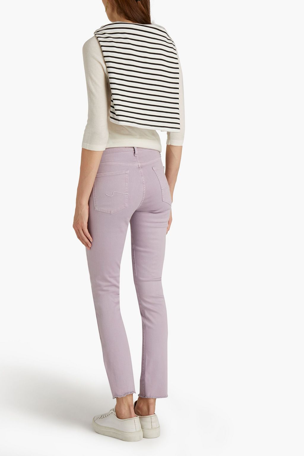 7 FOR ALL MANKIND Cropped high-rise skinny jeans