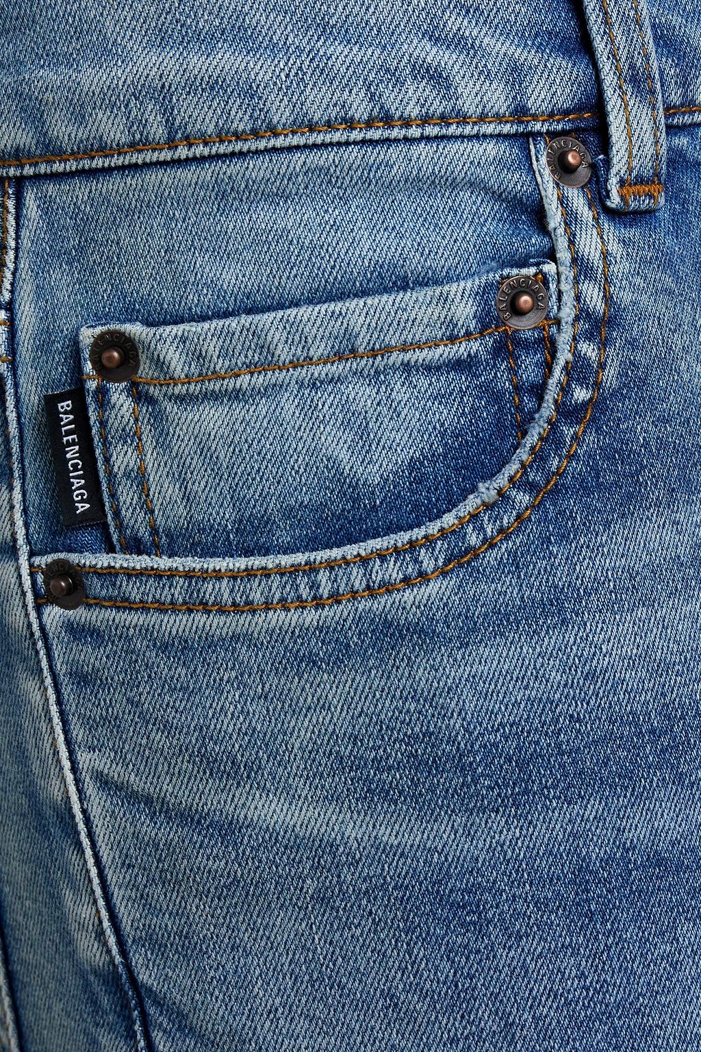 BALENCIAGA Slim-fit faded denim jeans