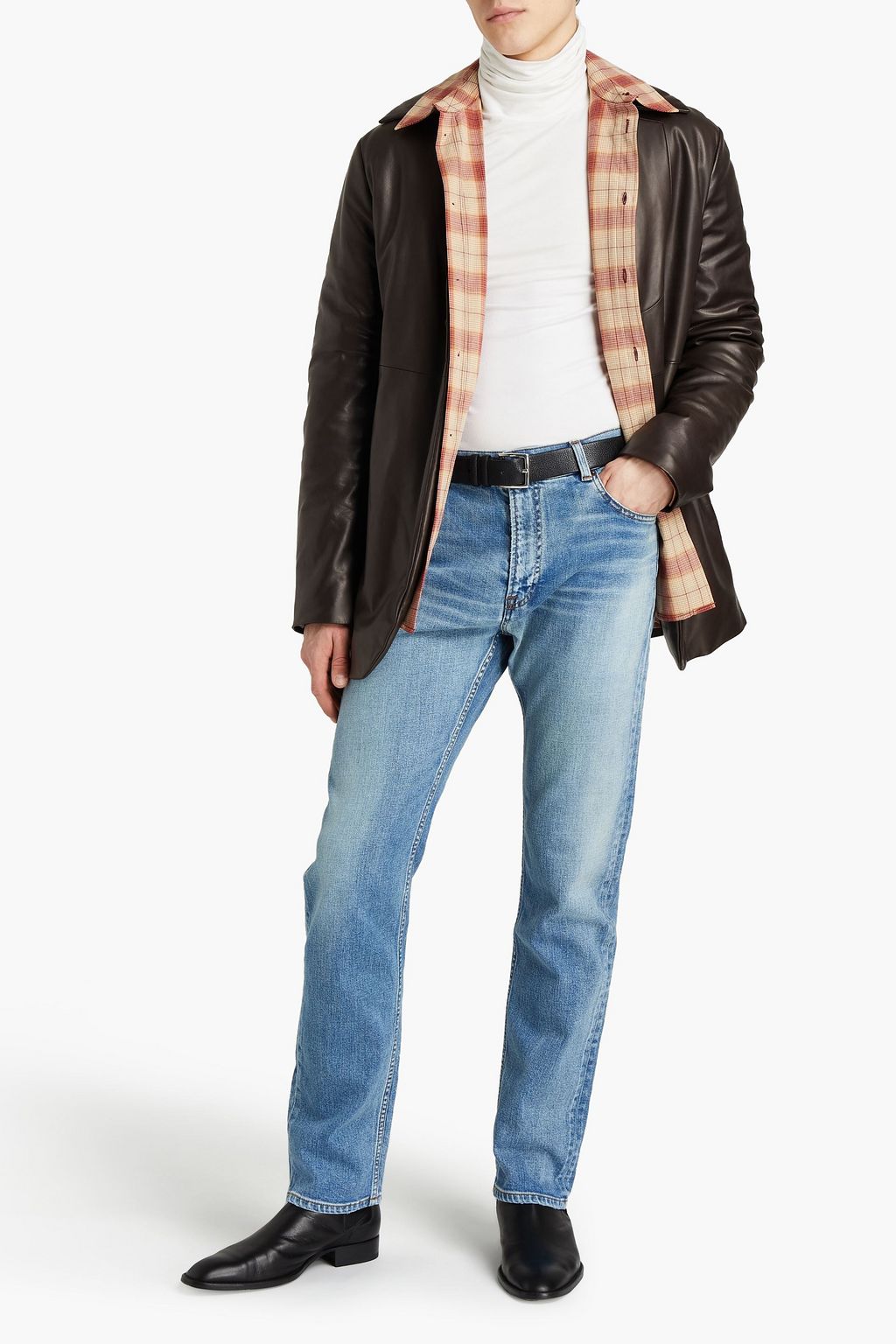 BALENCIAGA Slim-fit faded denim jeans