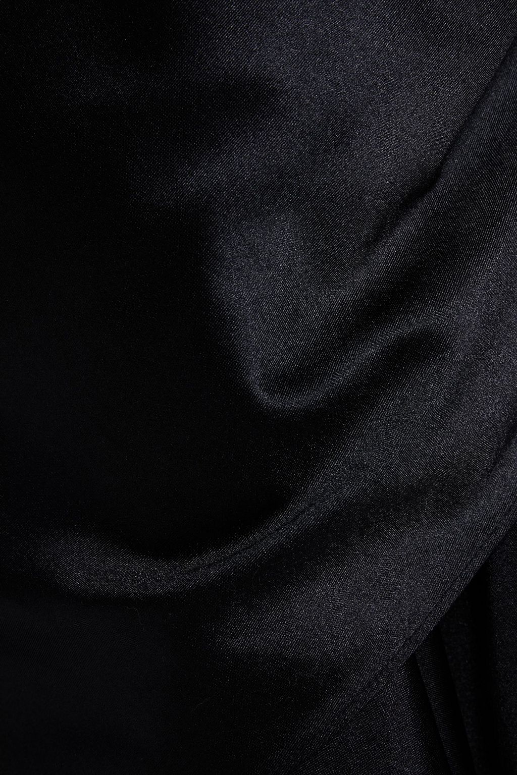 ROTATE BIRGER CHRISTENSEN Wrap-effect draped satin-twill mini dress