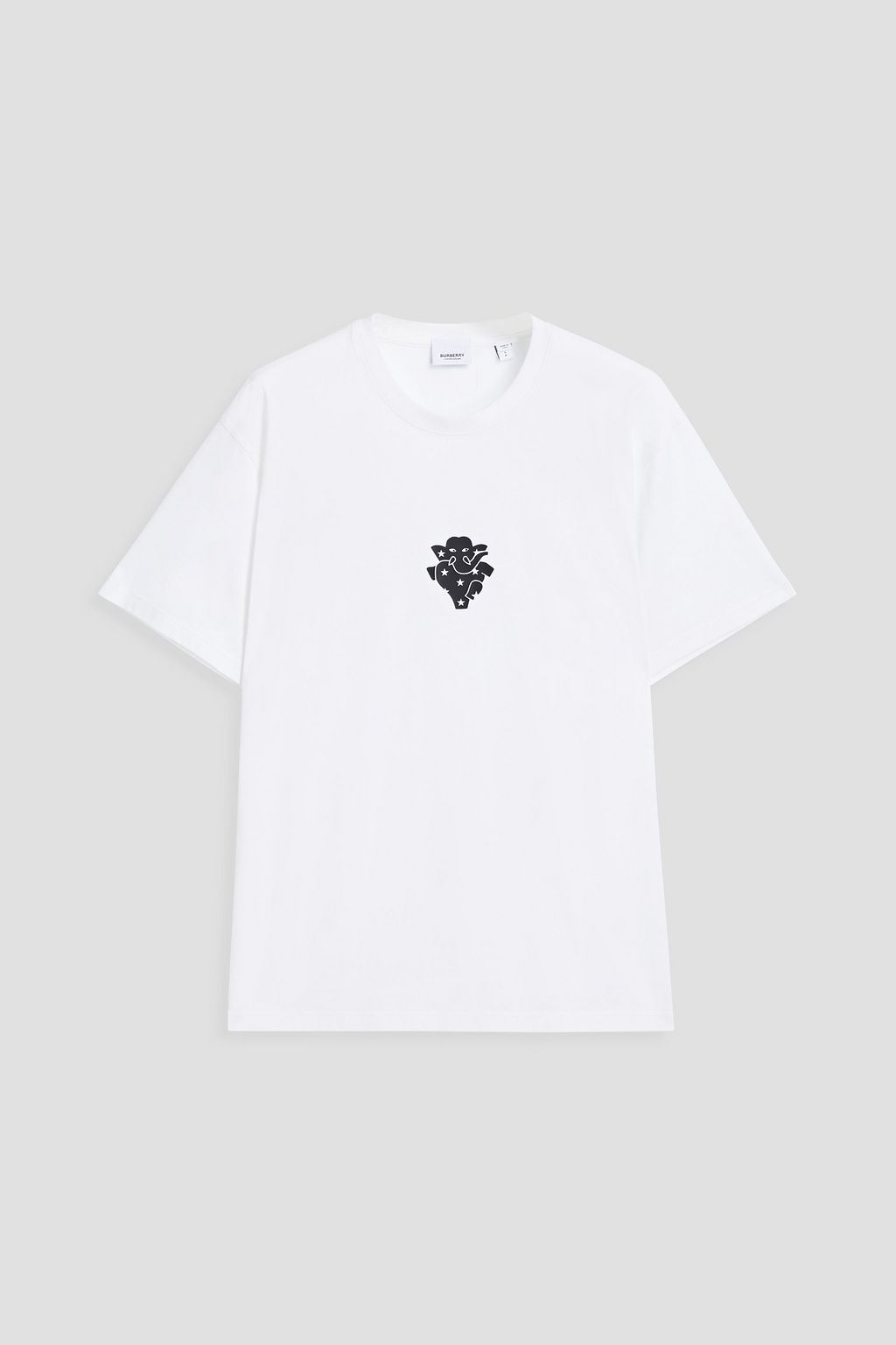 White Appliquéd cotton-jersey T-shirt 
