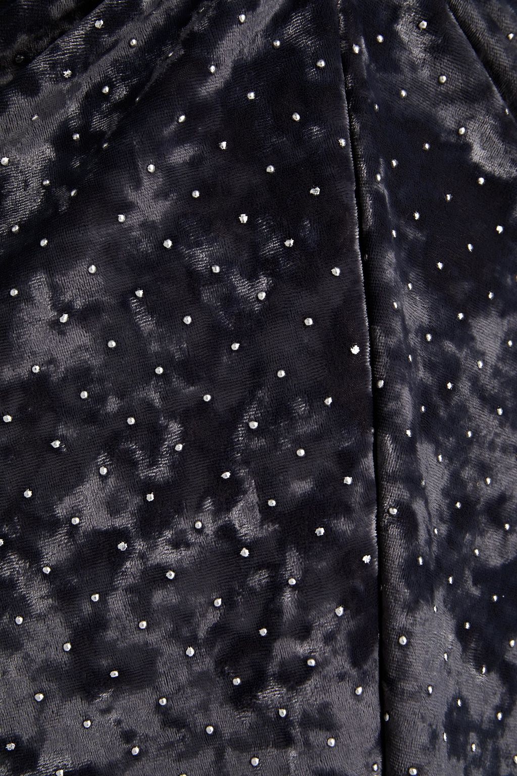 ROTATE BIRGER CHRISTENSEN Lily tie-back studded ruched velvet midi dress