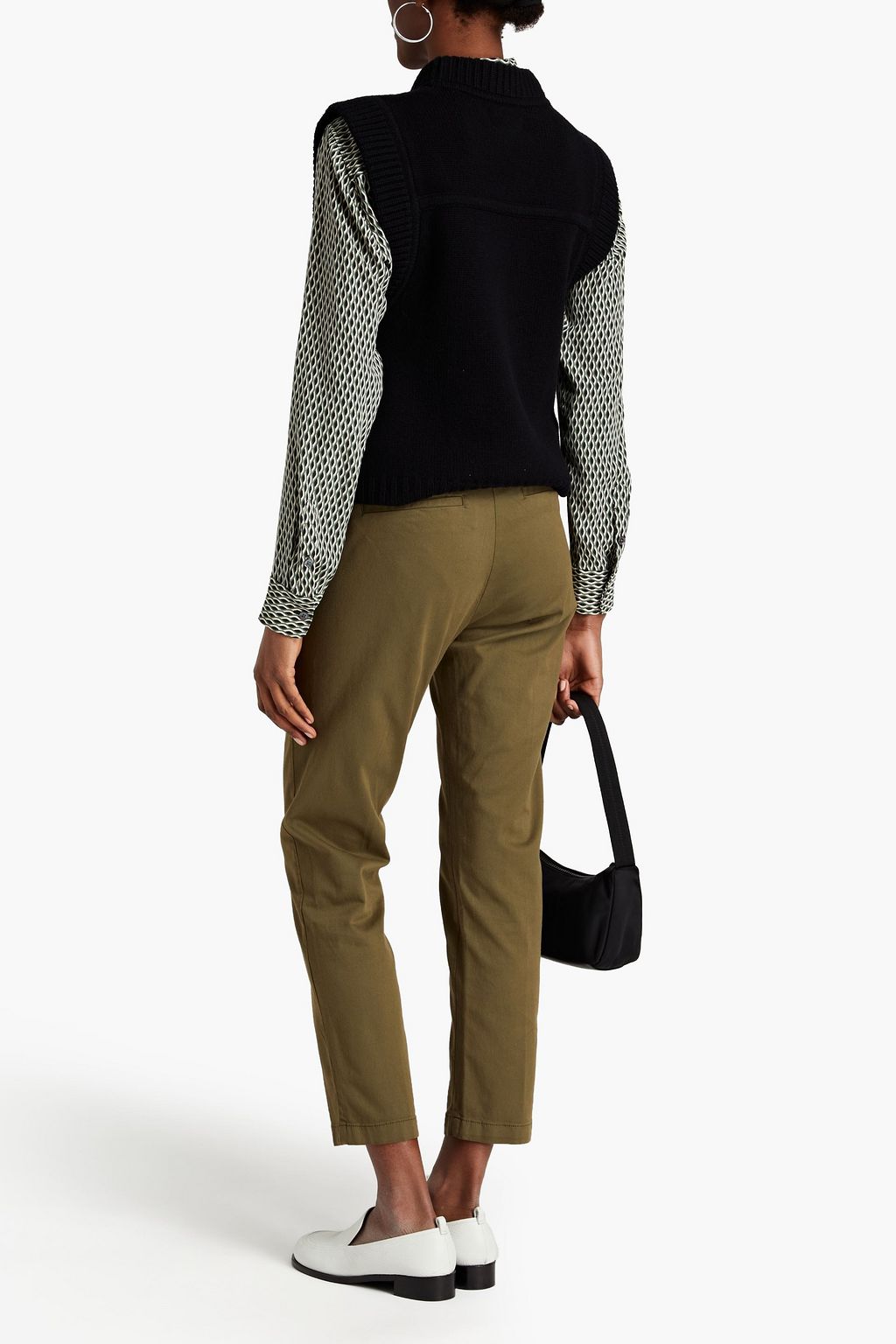 7 FOR ALL MANKIND Cotton-blend twill slim-leg pants