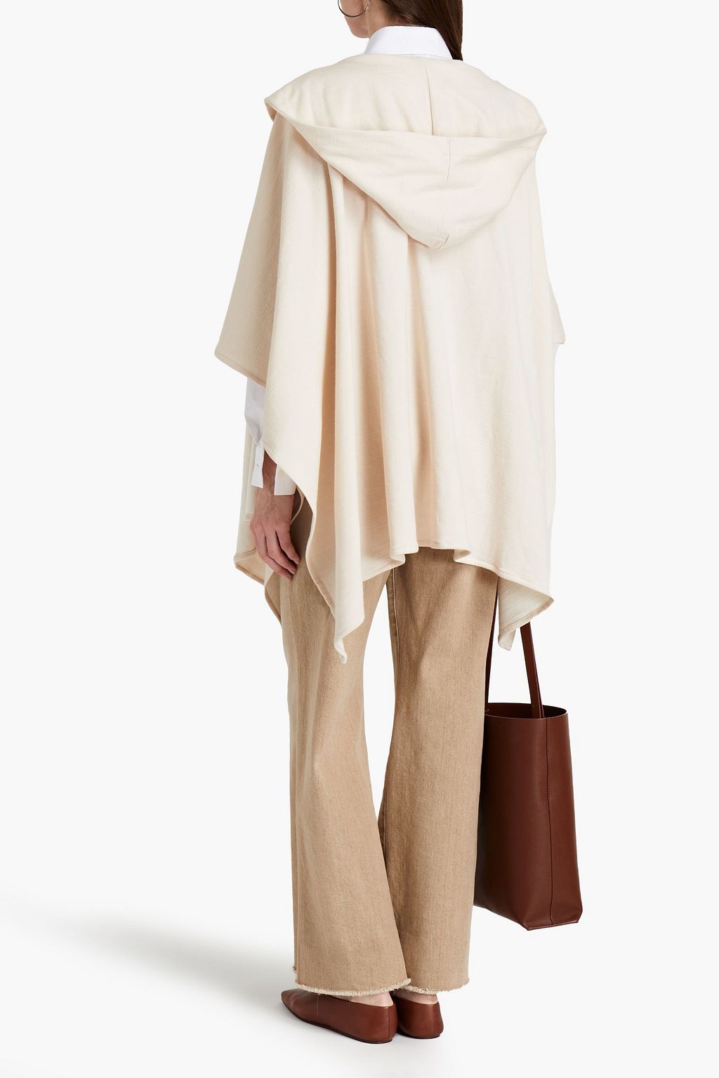 MAJESTIC FILATURES Merino wool hooded cape