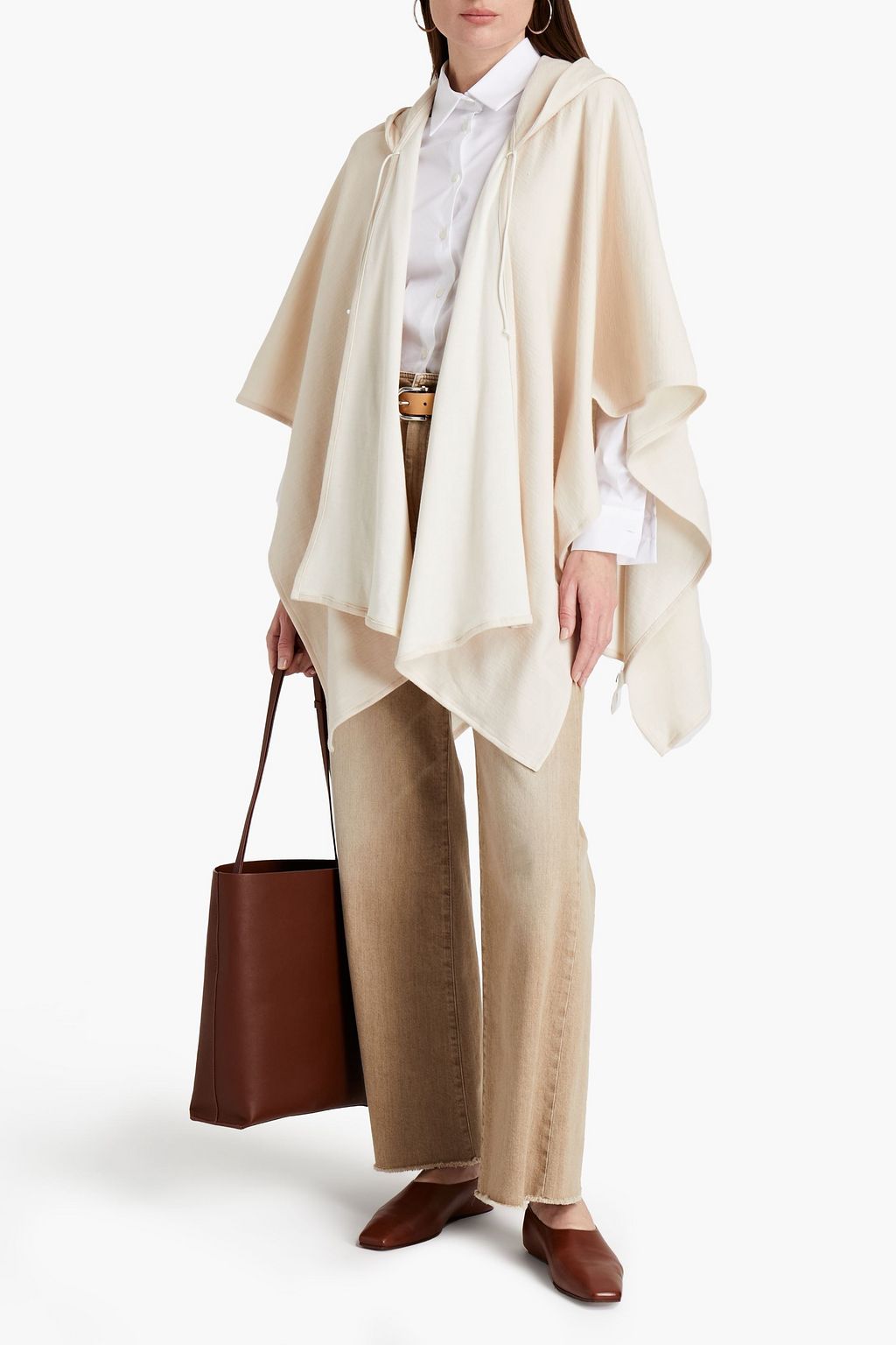 MAJESTIC FILATURES Merino wool hooded cape