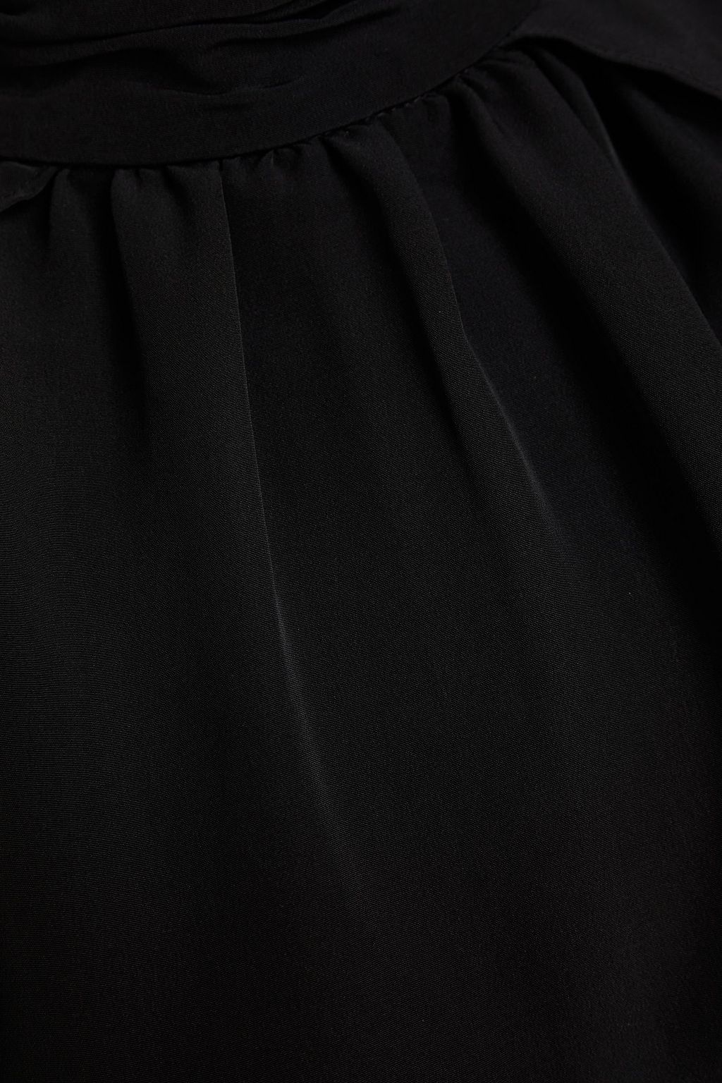 RACHEL ZOE Ruffle-trimmed crepe de chine top