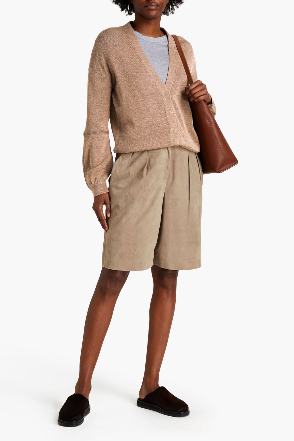 BRUNELLO CUCINELLI Bead-embellished cotton cardigan