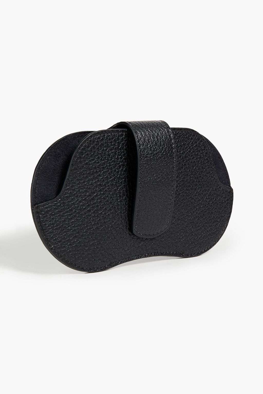 SERAPIAN Pebbled-leather sunglasses case