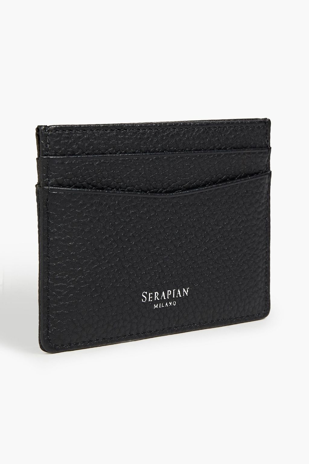 SERAPIAN Textured-leather cardholder