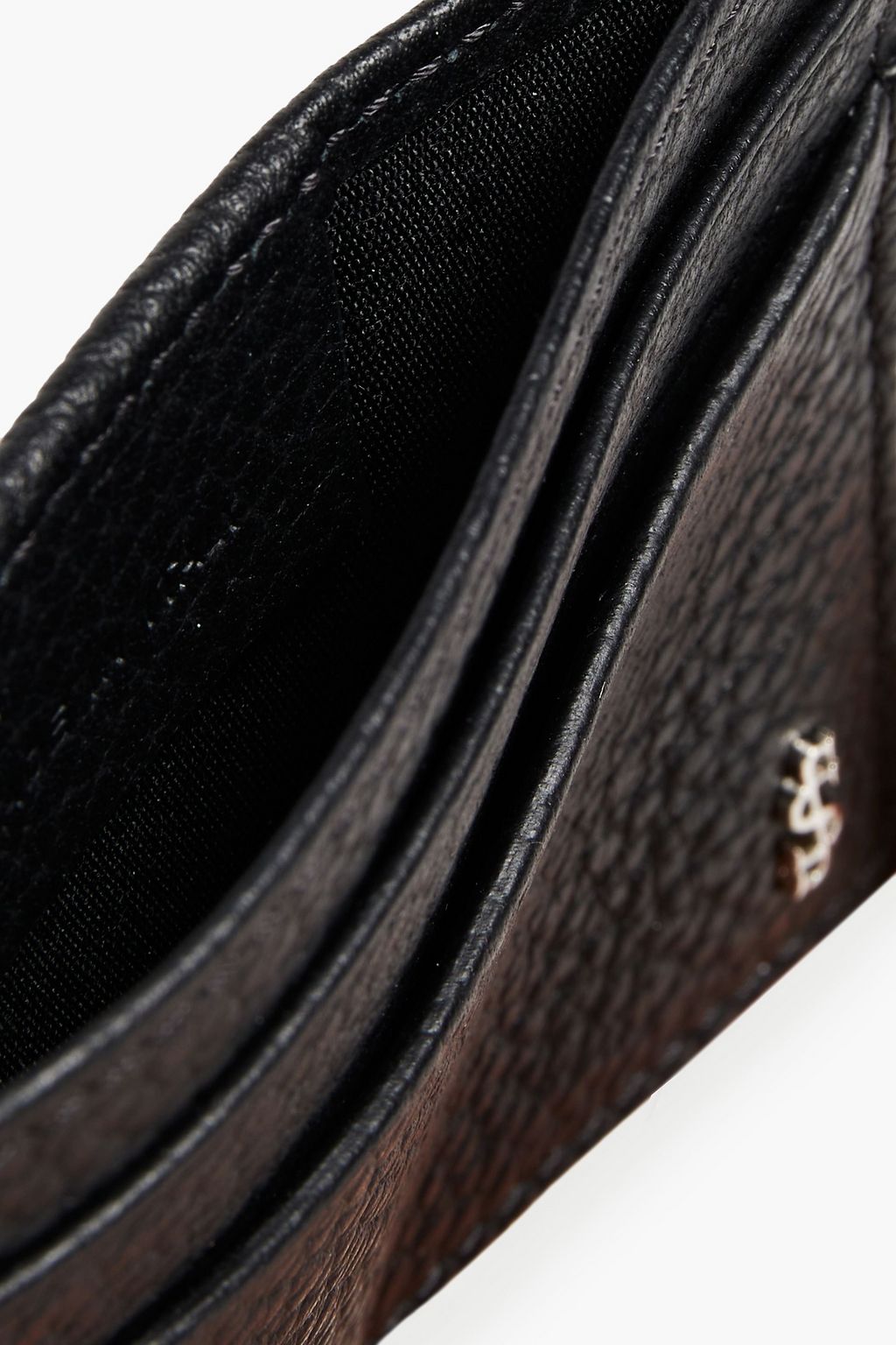 SERAPIAN Textured-leather cardholder