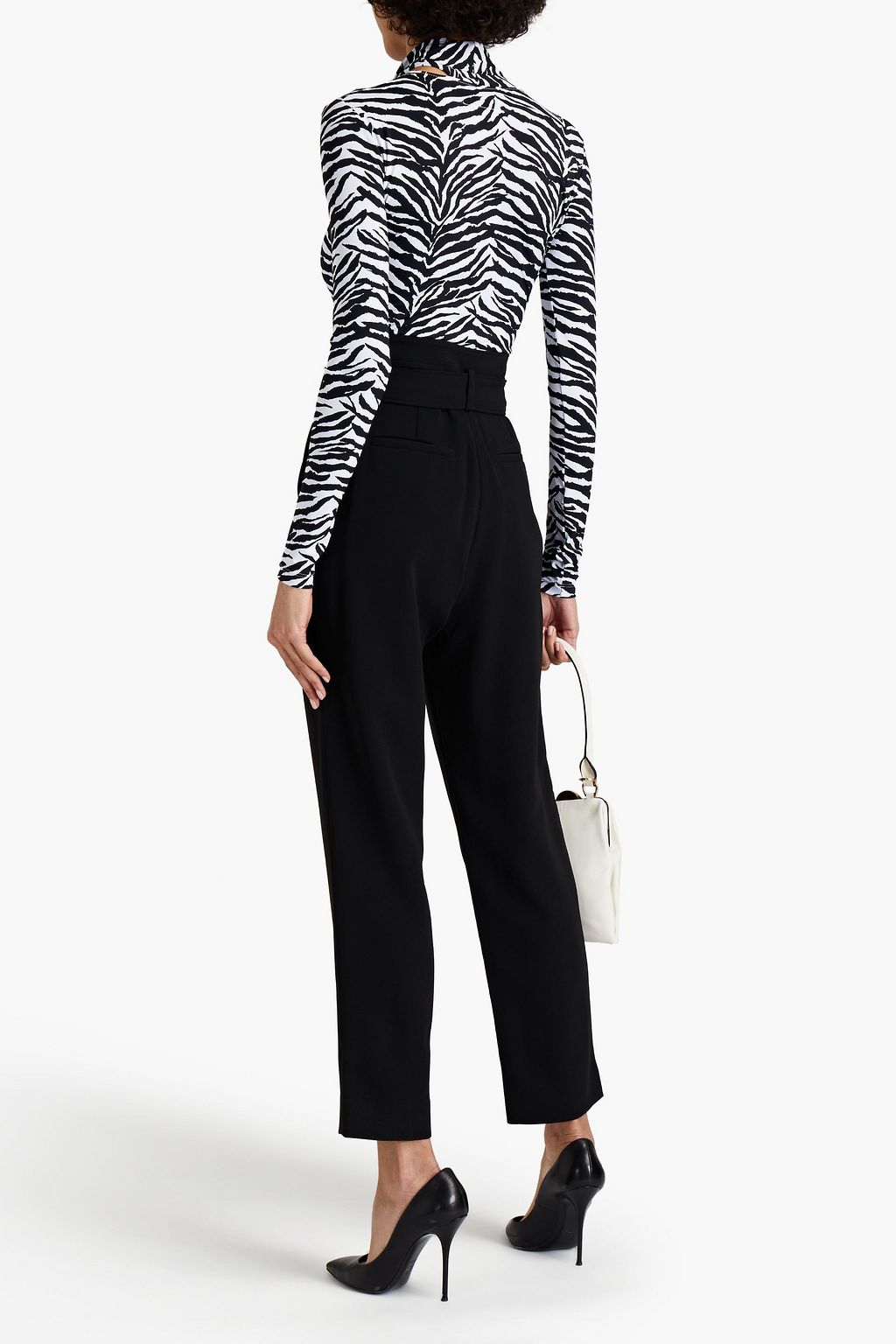 SIMKHAI Belted cady tapered pants