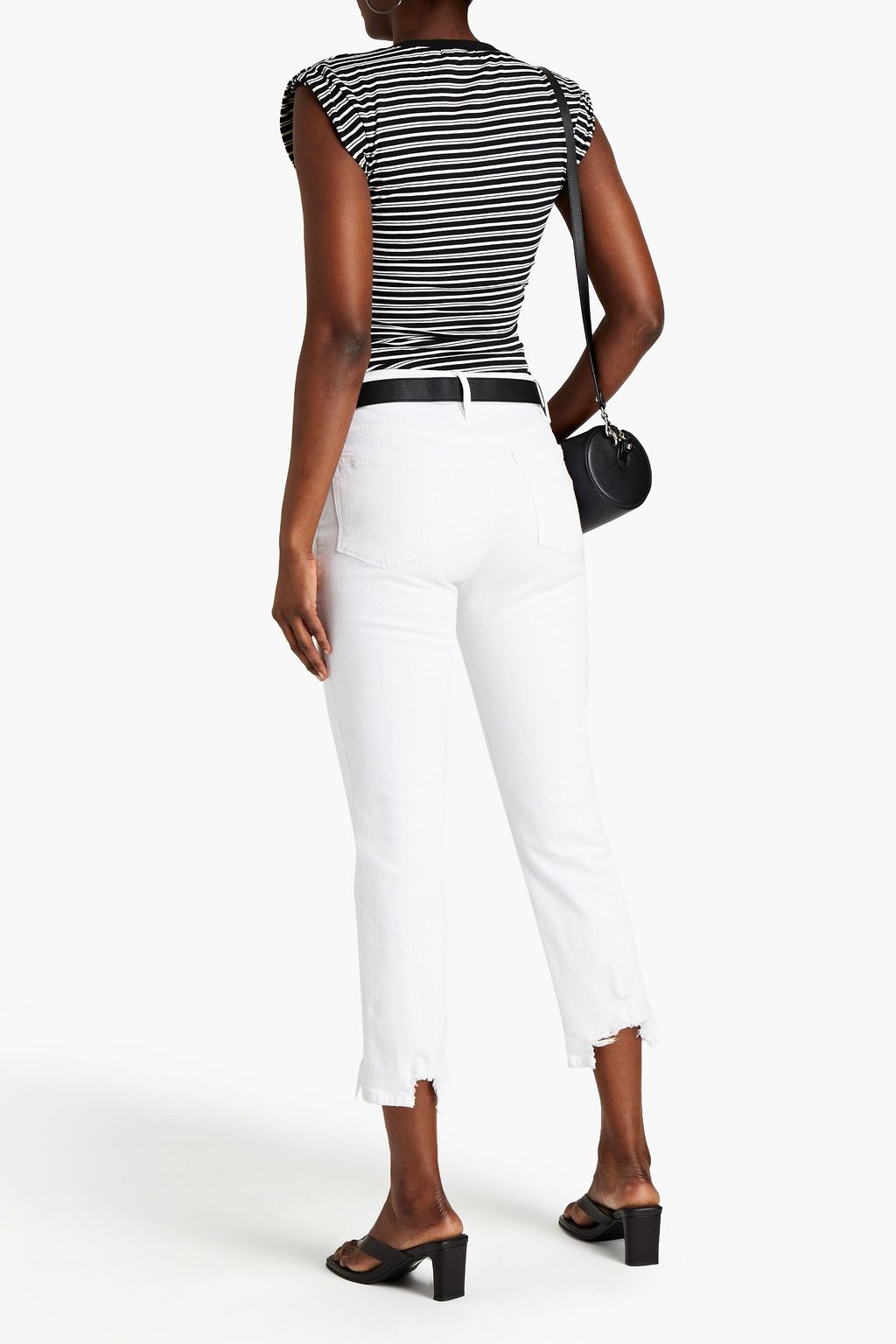 SIMKHAI Ruched cotton-jersey bodysuit