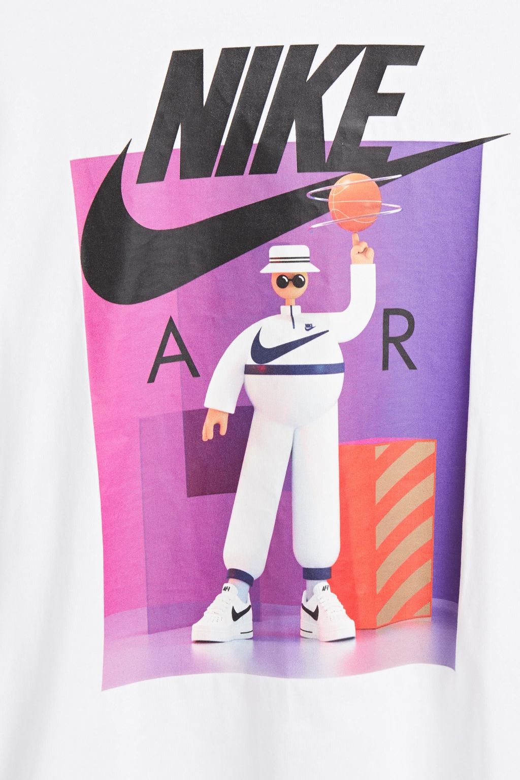 NIKE Printed cotton-jersey T-shirt