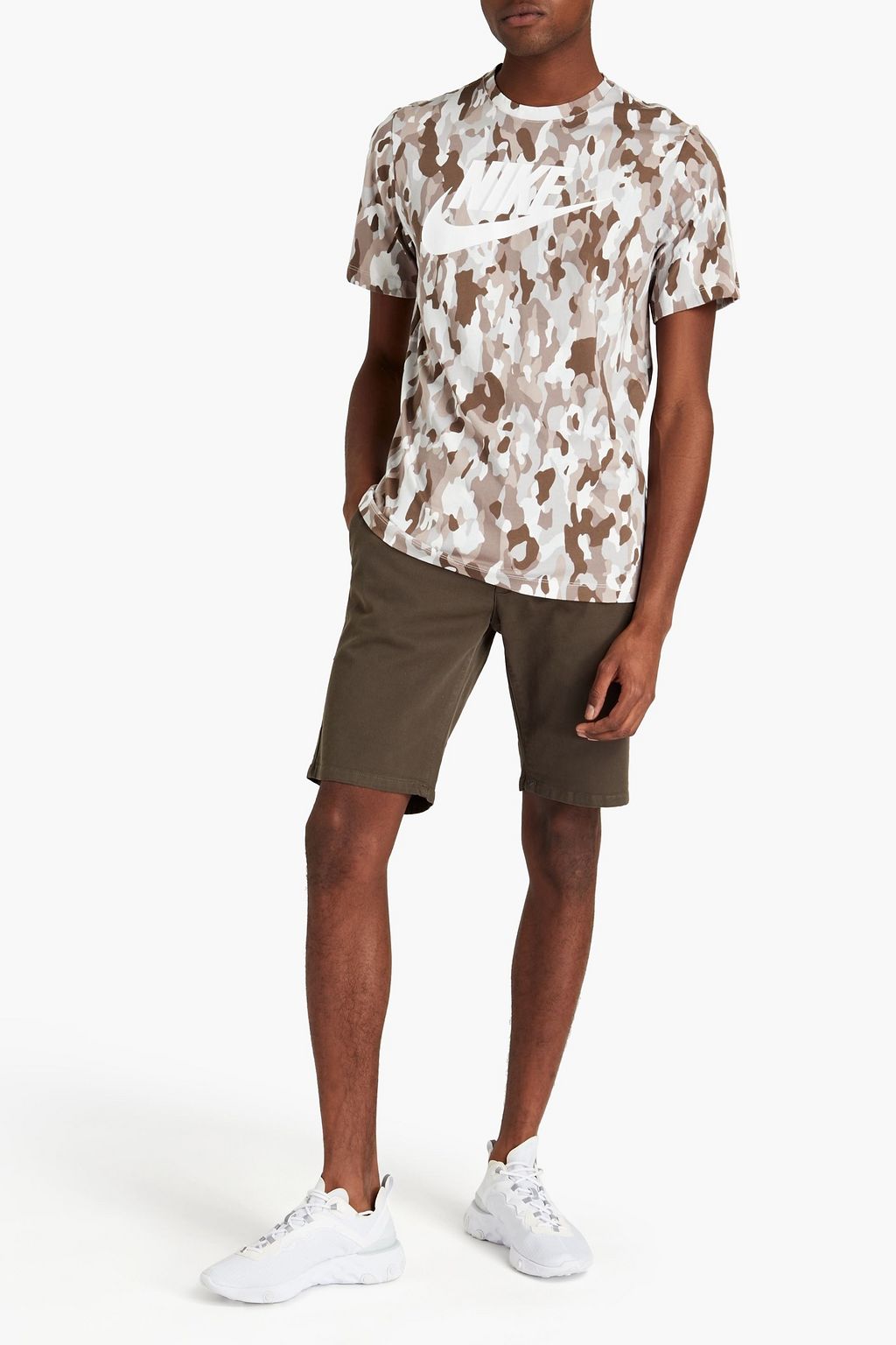 NIKE Printed cotton-jersey T-shirt