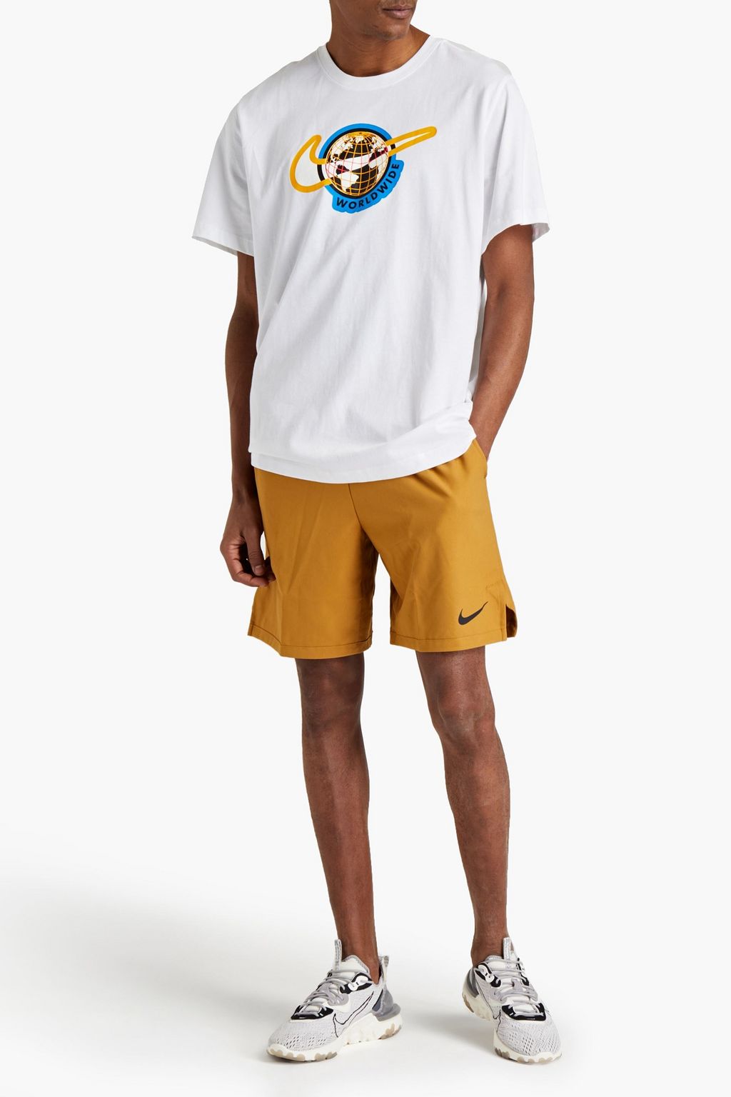 NIKE Printed cotton-jersey T-shirt