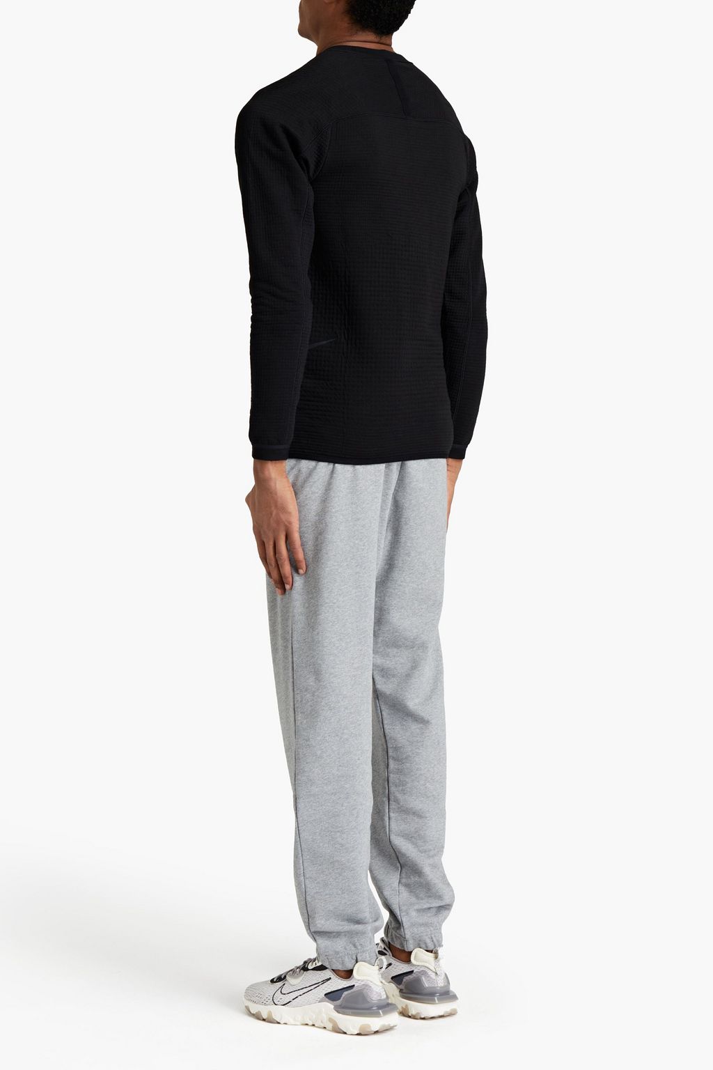 NIKE Embroidered printed stretch-jersey sweatshirt