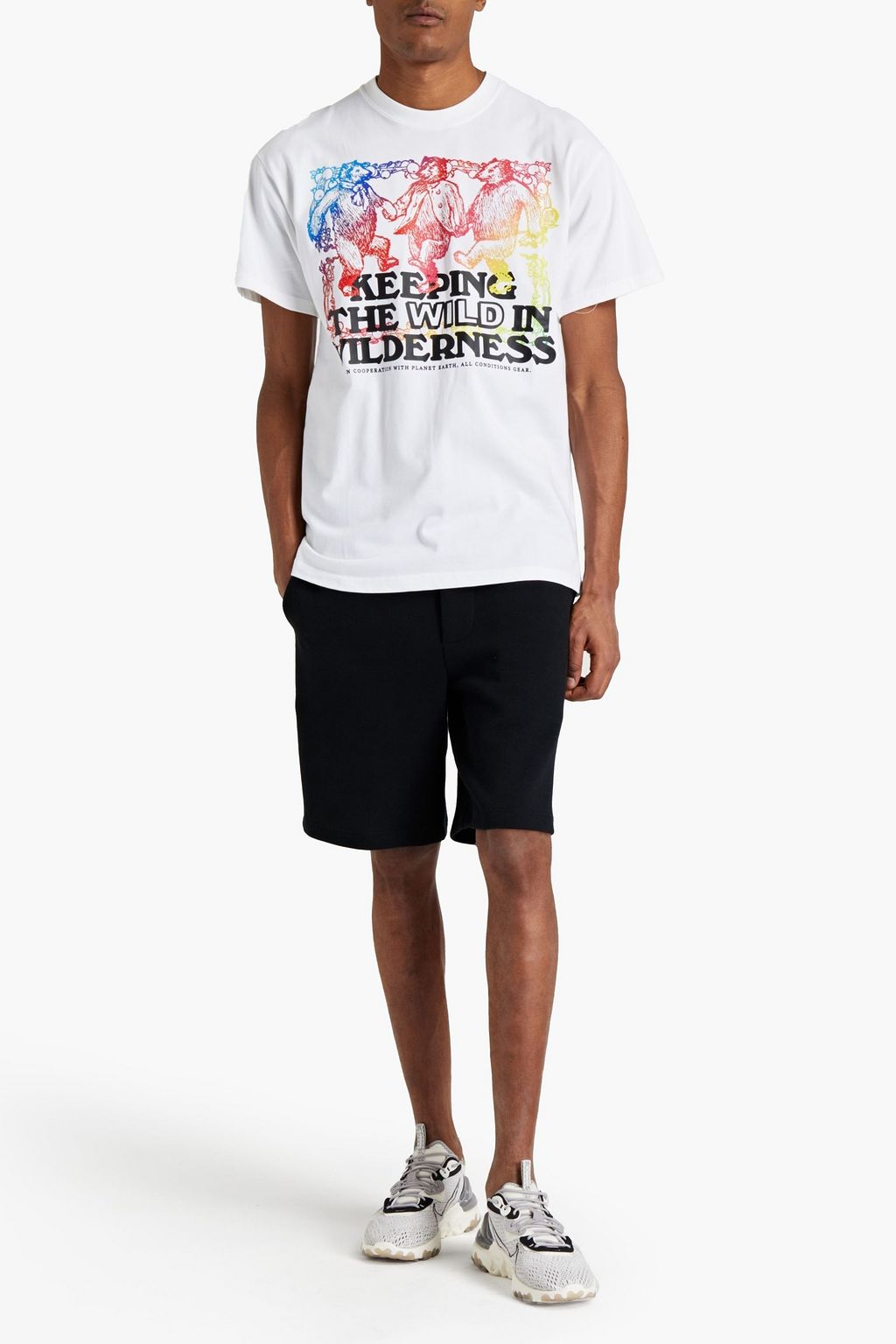 NIKE Printed cotton-jersey T-shirt