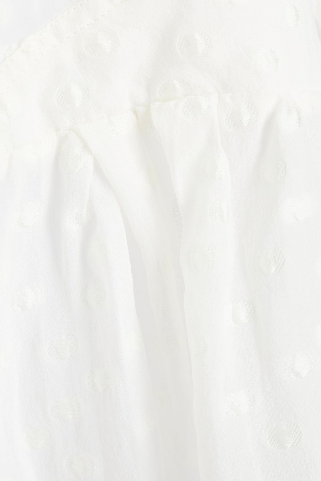 IRO Hos cropped ruffled fil coupé silk-blend top