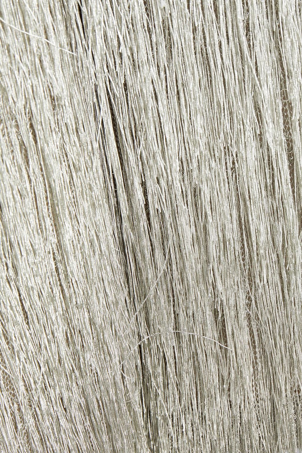 RACHEL ZOE Fringed cropped metallic knitted jacket