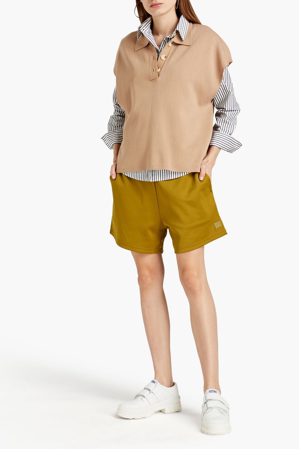ACNE STUDIOS Shorts aus Jersey mit Applikationen
