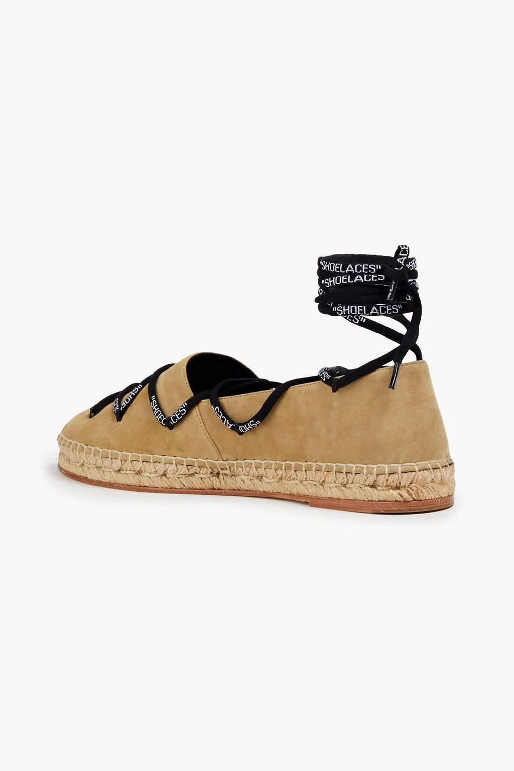 OFF-WHITE™ Jacquard-trimmed suede espadrilles
