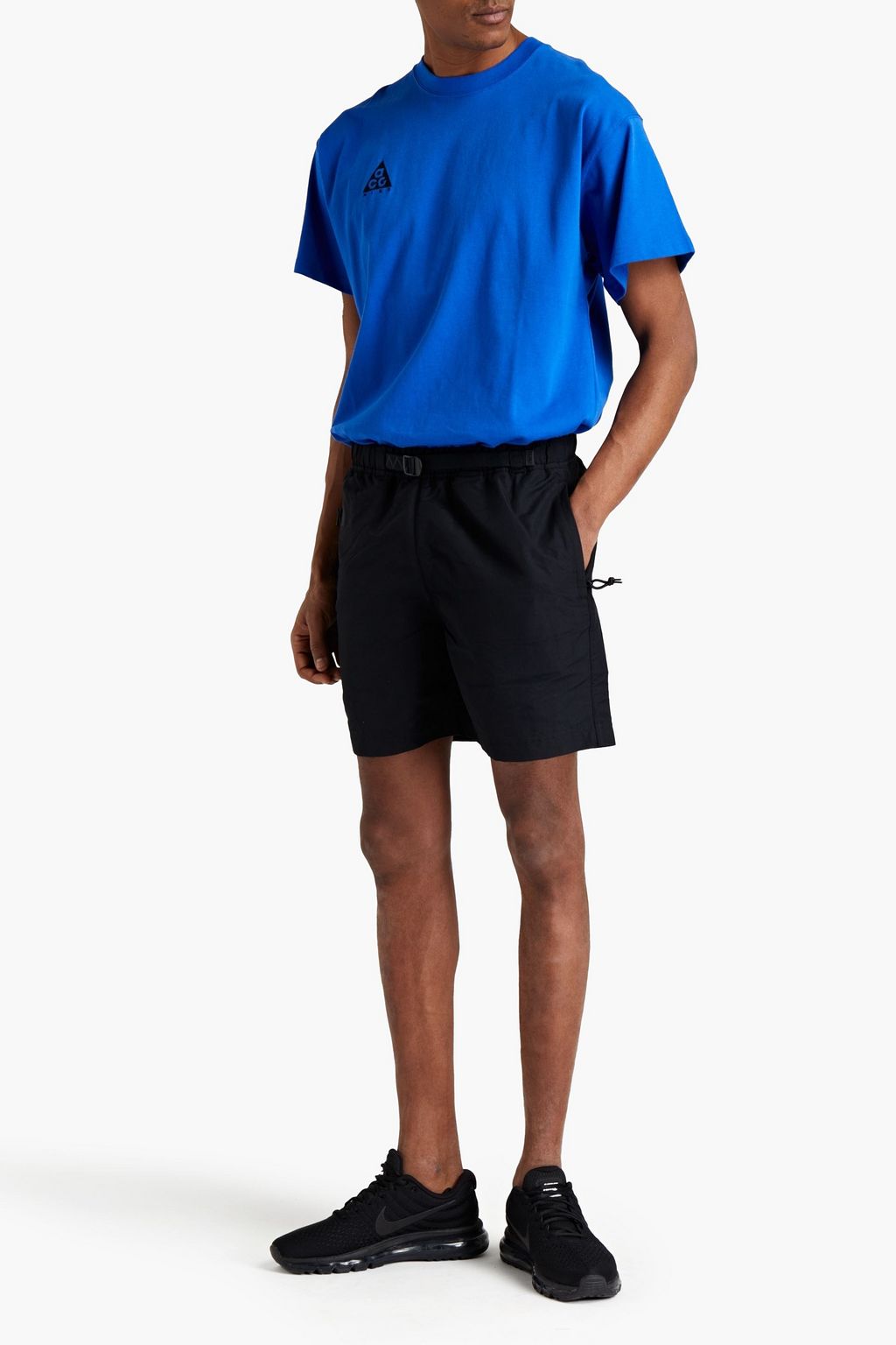 NIKE Embroidered cotton-jersey T-shirt